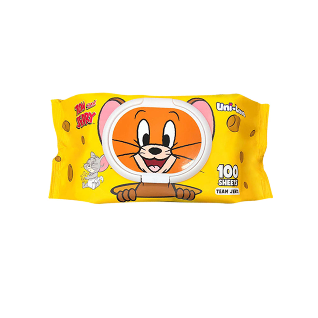 Uni-Love Tom and Jerry Wipes (Team Jerry) 100's Pack of 1