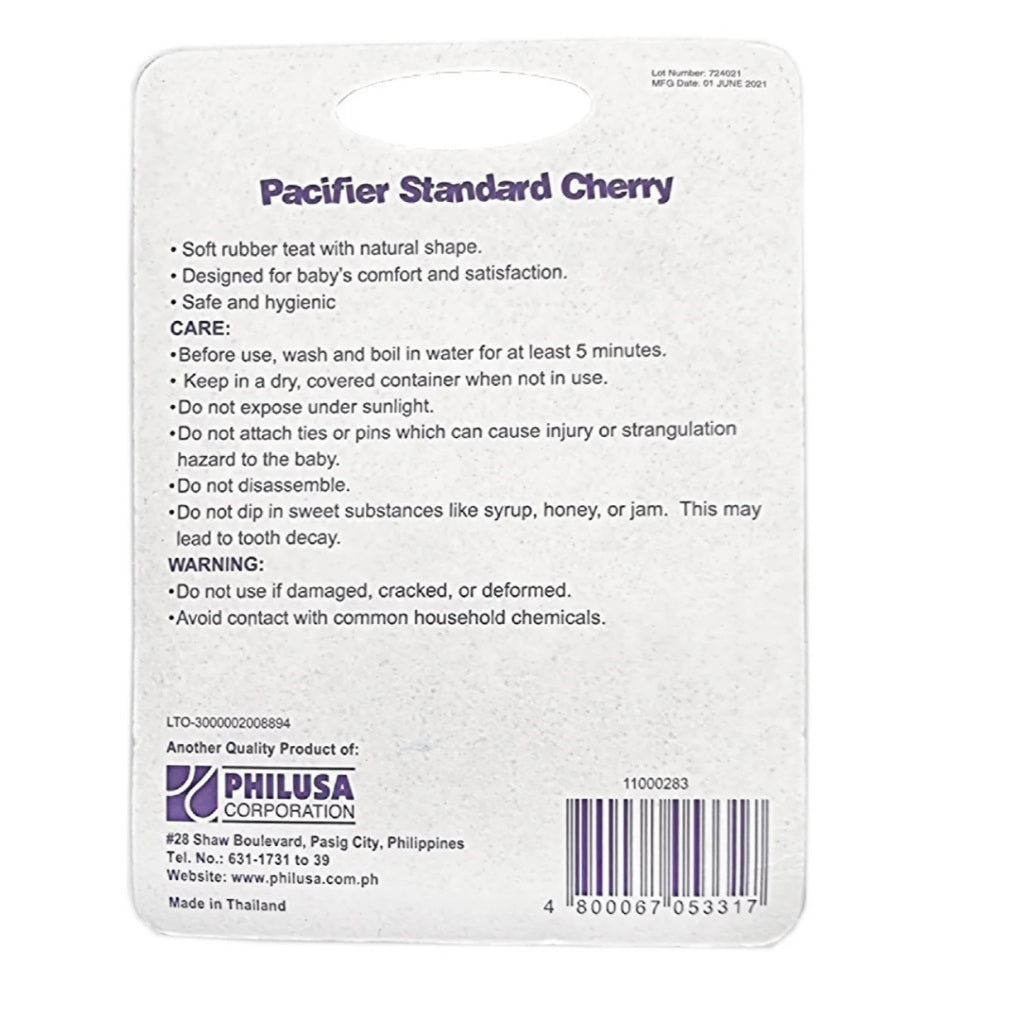 Babyflo Pacifier Standard Cherry