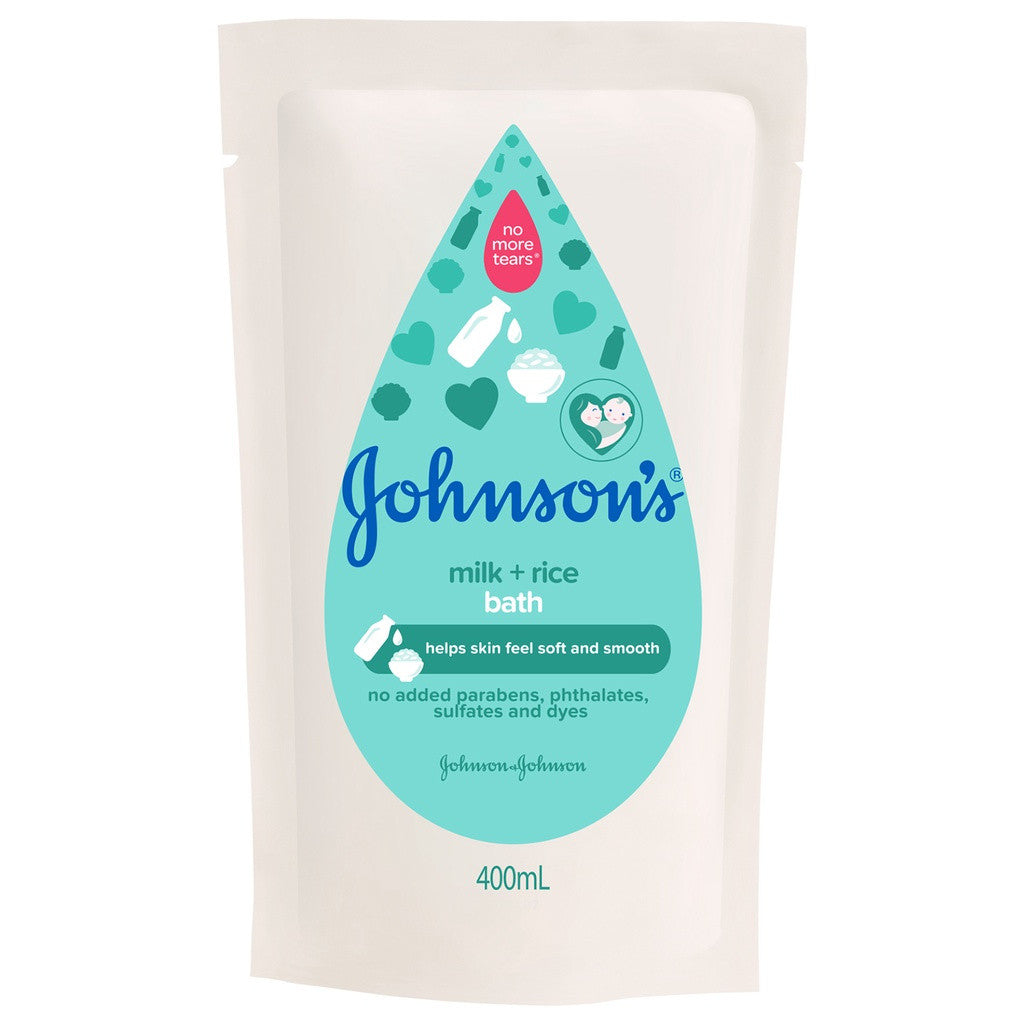 Johnson's Milk+Rice Baby Bath 400ml Refill