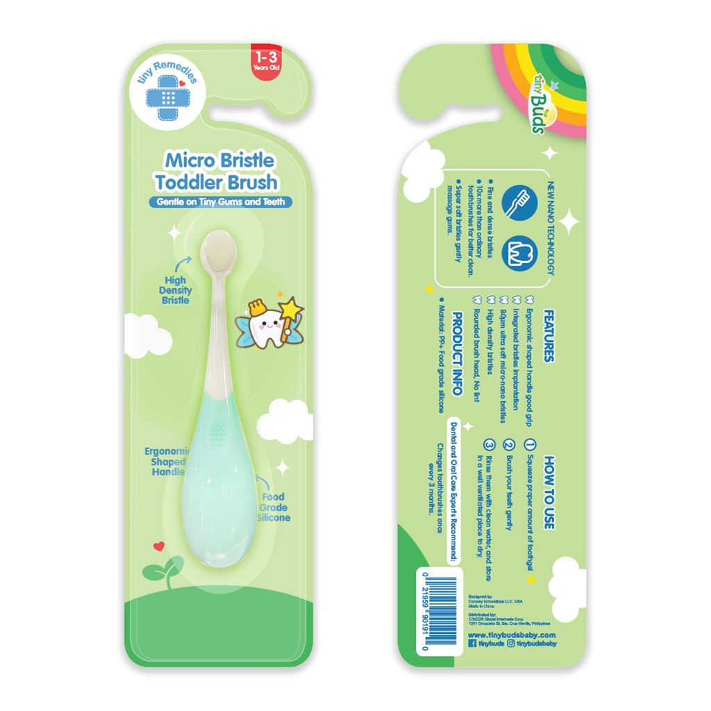 Tiny Buds Micro Bristle Toddler Brush FOR AGES 1-3YEARS OLD