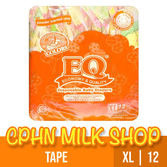 EQ Colors Tape Baby Diapers Budget Pack XL 12
