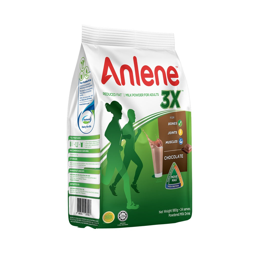 Anlene 3X Chocolate 980g Milk Powder For Adults