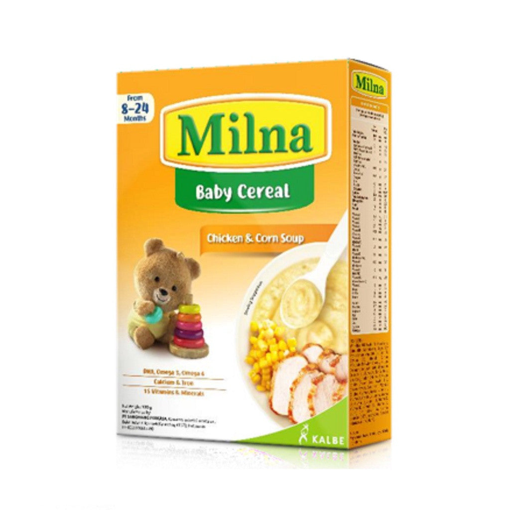 Milna Baby Cereal 120g available in Brown Rice or Chicken Soup Flavor