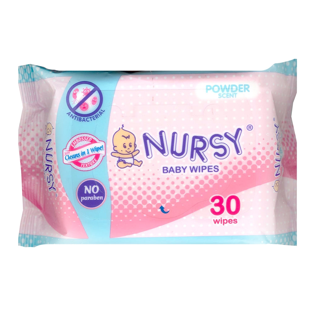 Nursy Baby Wipes Powder Scent 30 Sheets