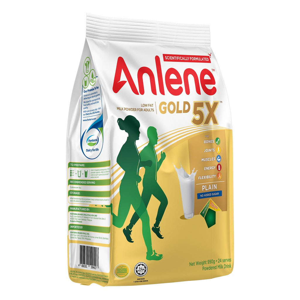 Anlene Gold 5X Plain 990g Milk Powder For Adults