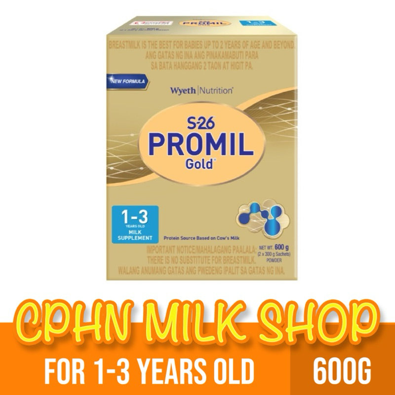S-26® PROMIL GOLD® THREE for 600g 1-3 Years Old Milk Supplement