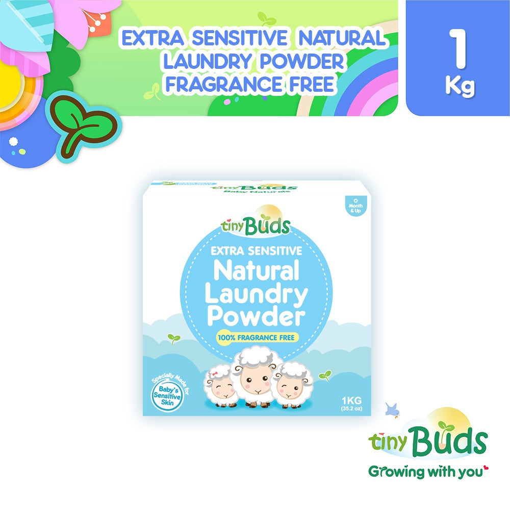 Tiny Buds Extra Sensitive Laundry Powder Fragrance Free 1kg