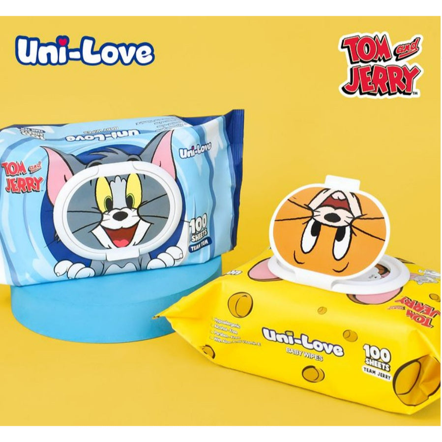 Uni-Love Tom and Jerry Wipes (Team Tom) 100's Pack of 1