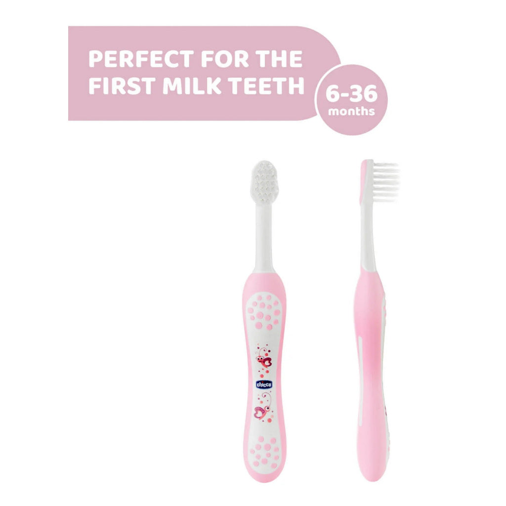 Chicco Baby Moments Toothbrush - Pink