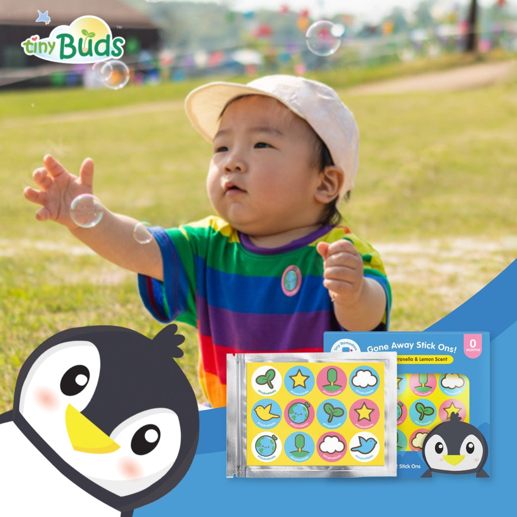 Tiny Buds Gone Away Stick Ons Gentle Citronella and Lemon Scent (24 Stickers)