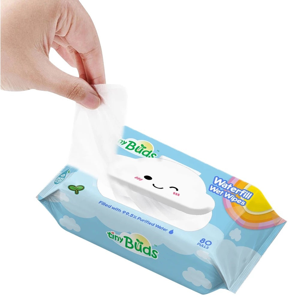 Tiny Buds Waterfill Wet Wipes (80 Pulls)