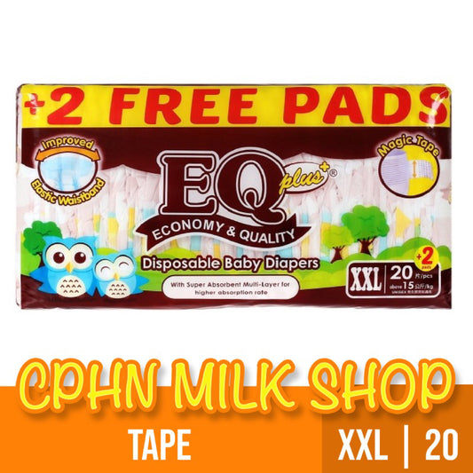 EQ Plus Tape Baby Diapers Big Pack XXL 20