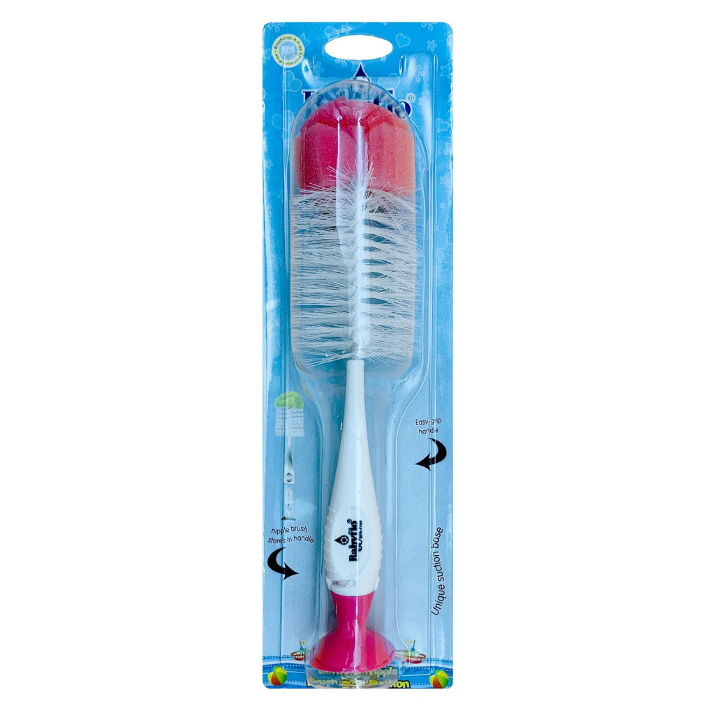 Babyflo Bottle & Nipple Brush with Suction