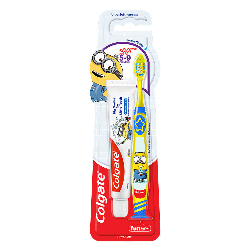 Colgate Minions Youth Toothbrush (5-9) + Minions 40g Toothpaste