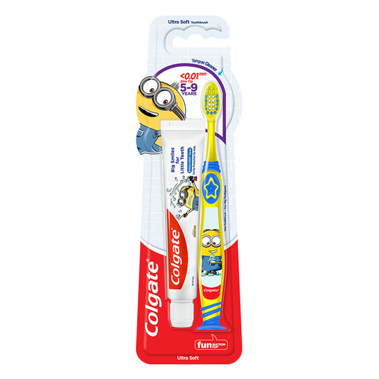 Colgate Minions Youth Toothbrush (5-9) + Minions 40g Toothpaste