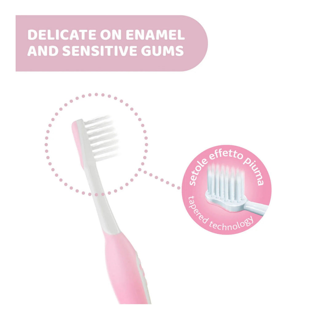 Chicco Baby Moments Toothbrush - Pink