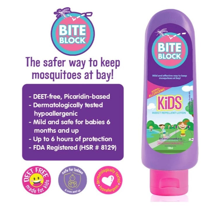 Bite Block Kids Insect Repellent Lotion 50mL - POWDER SCENT