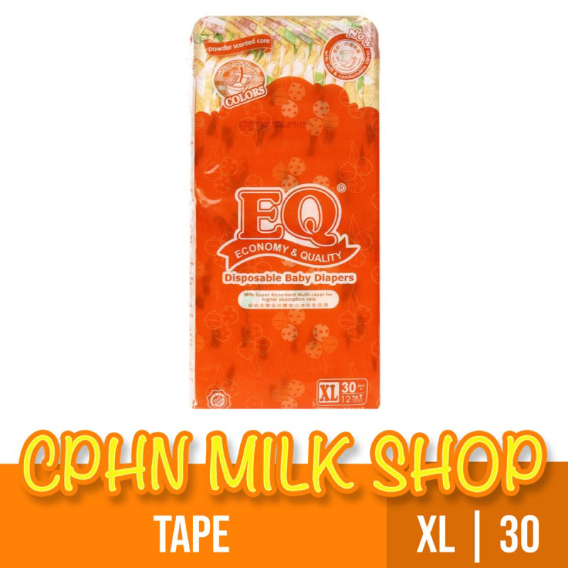 EQ Colors Tape Baby Diapers Big Pack XL 30
