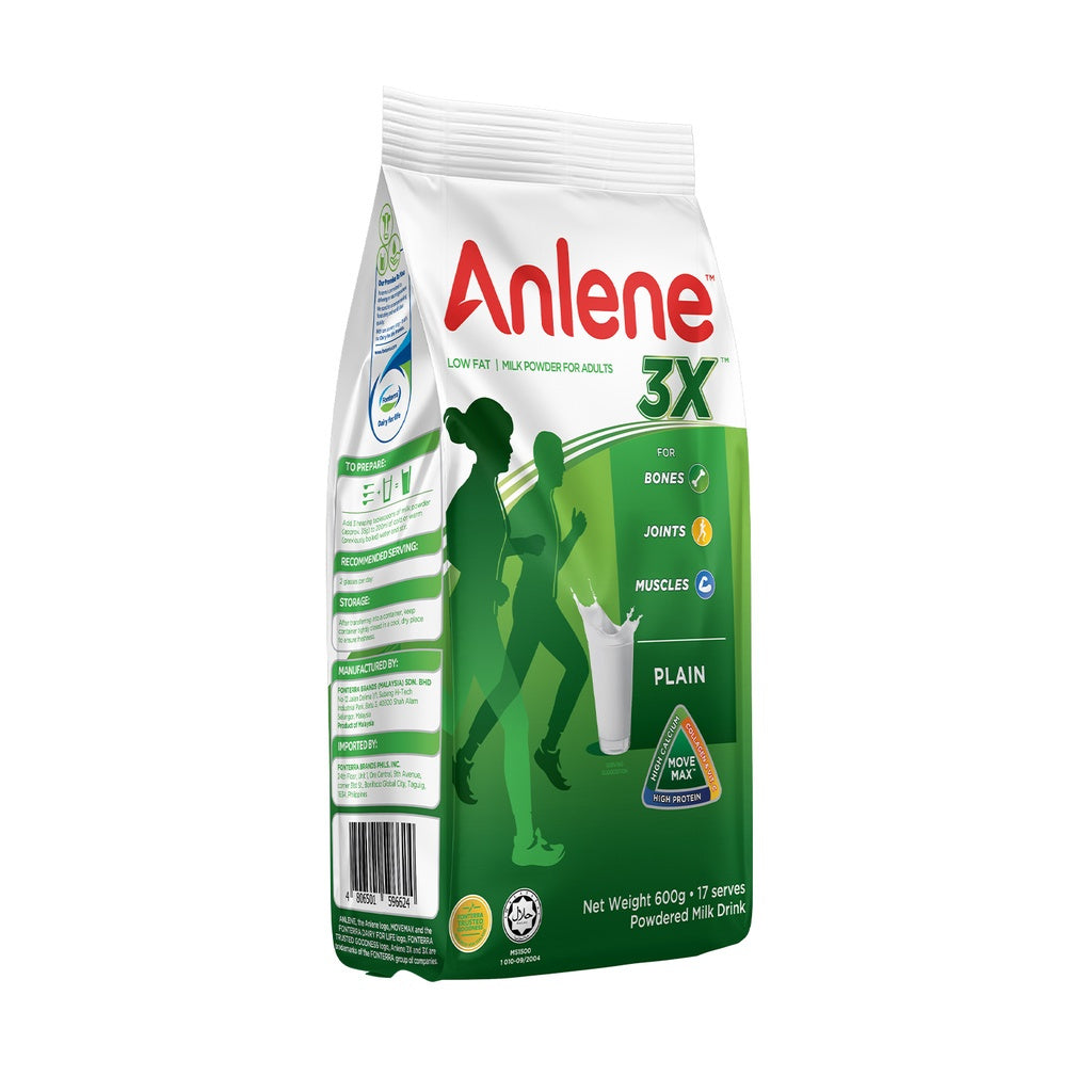 Anlene 3X Plain 600g Milk Powder For Adults