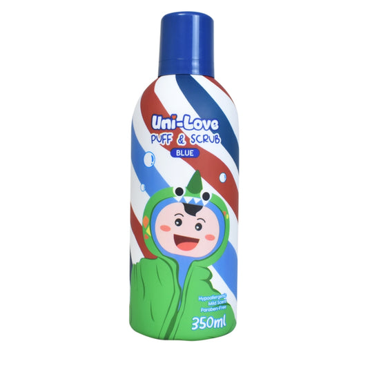 Uni-Love Puff and Scrub 350ml Blue