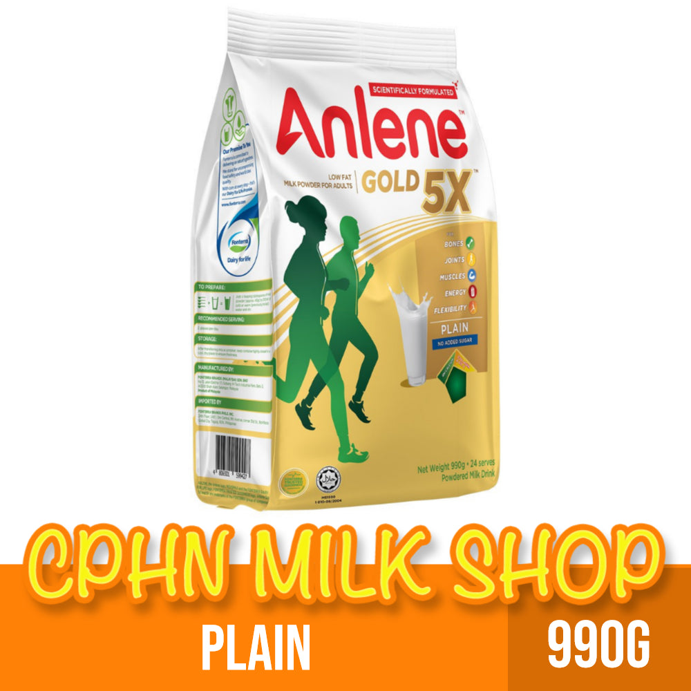 Anlene Gold 5X Plain 990g Milk Powder For Adults