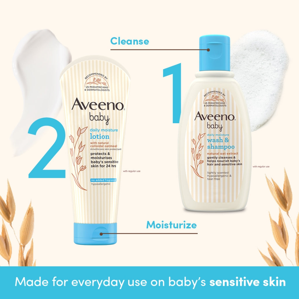 Aveeno Baby Daily Moisture Wash & Shampoo 532ml