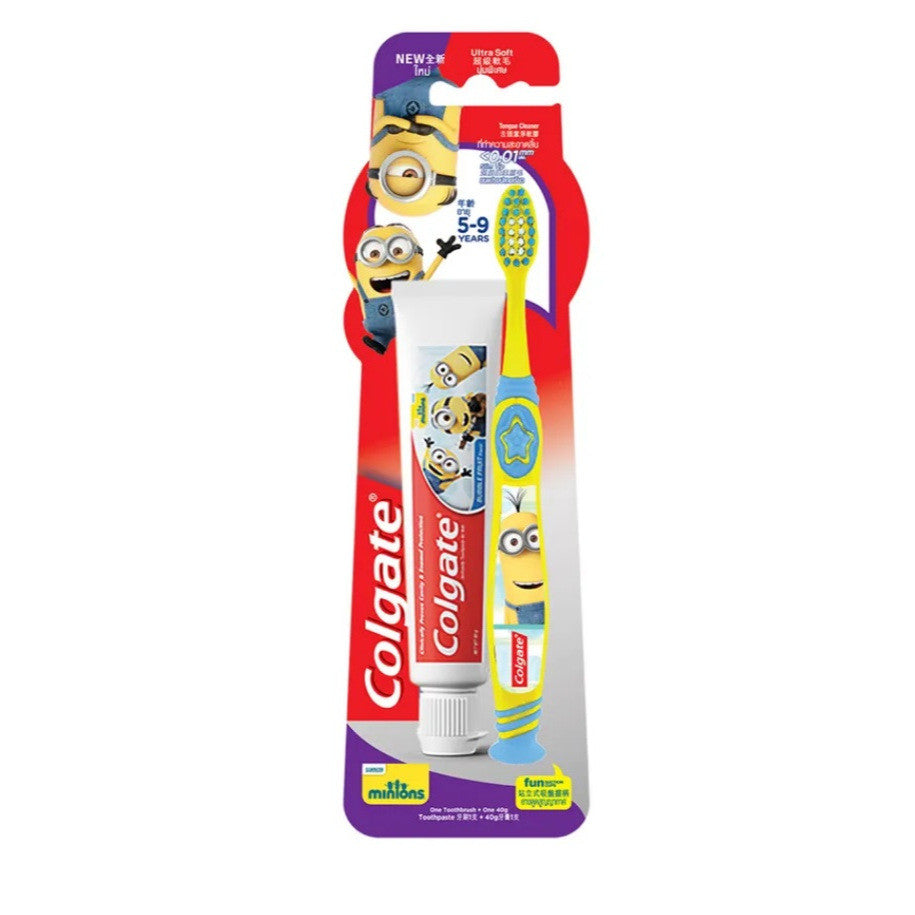 Colgate Minions Youth Toothbrush (5-9) + Minions 40g Toothpaste