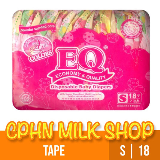EQ Colors Tape Baby Diapers Budget Pack Small 18