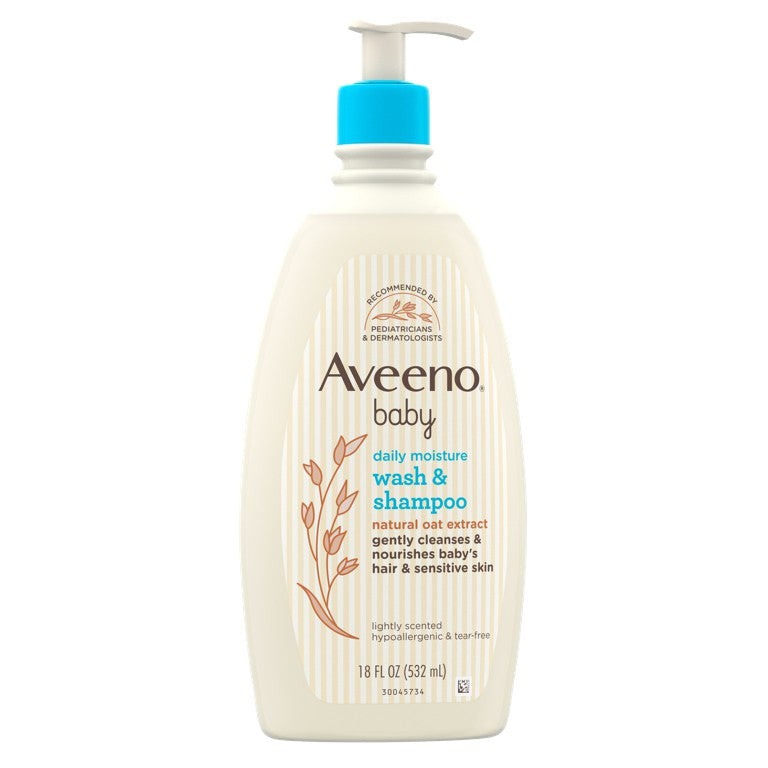 Aveeno Baby Daily Moisture Wash & Shampoo 532ml