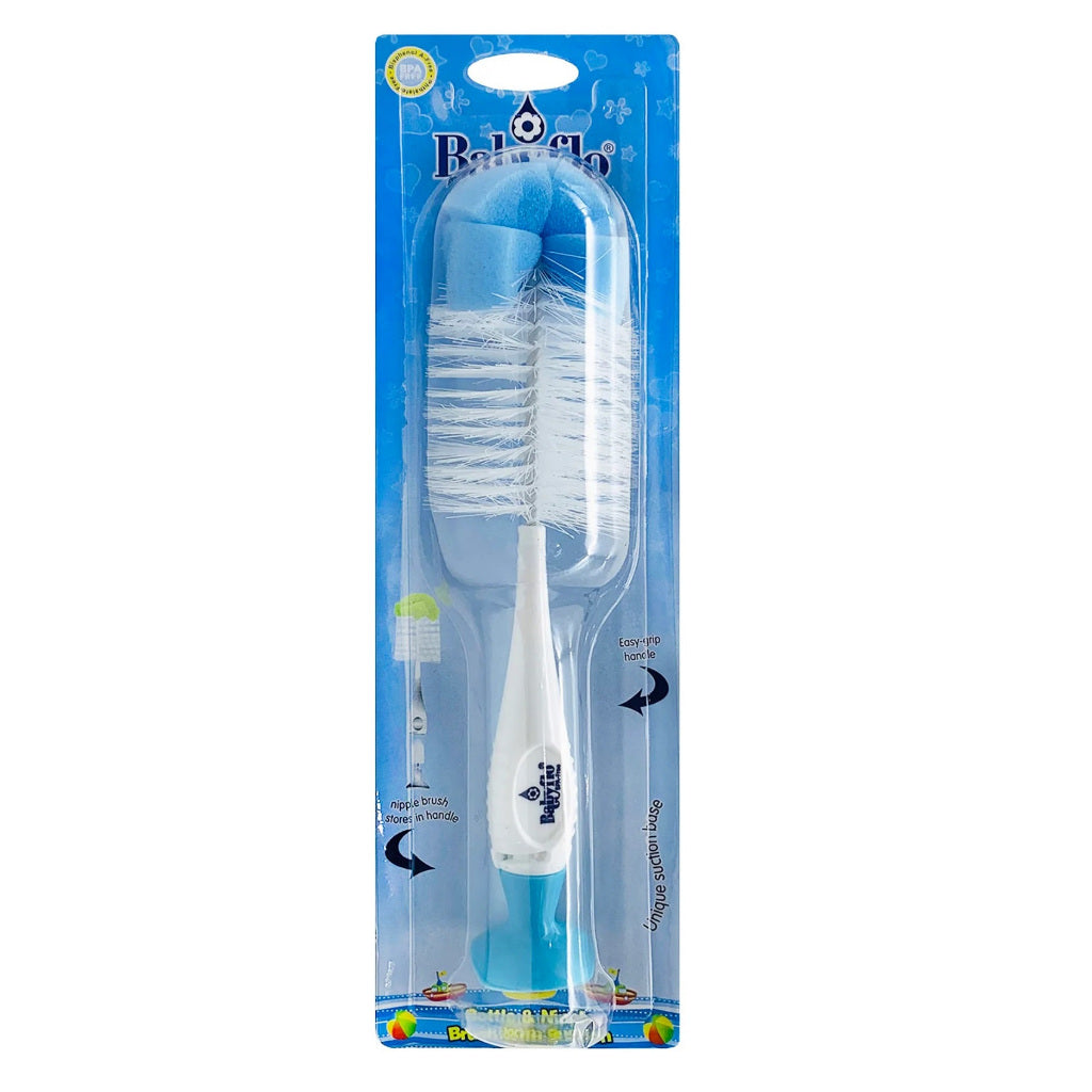 Babyflo Bottle & Nipple Brush with Suction