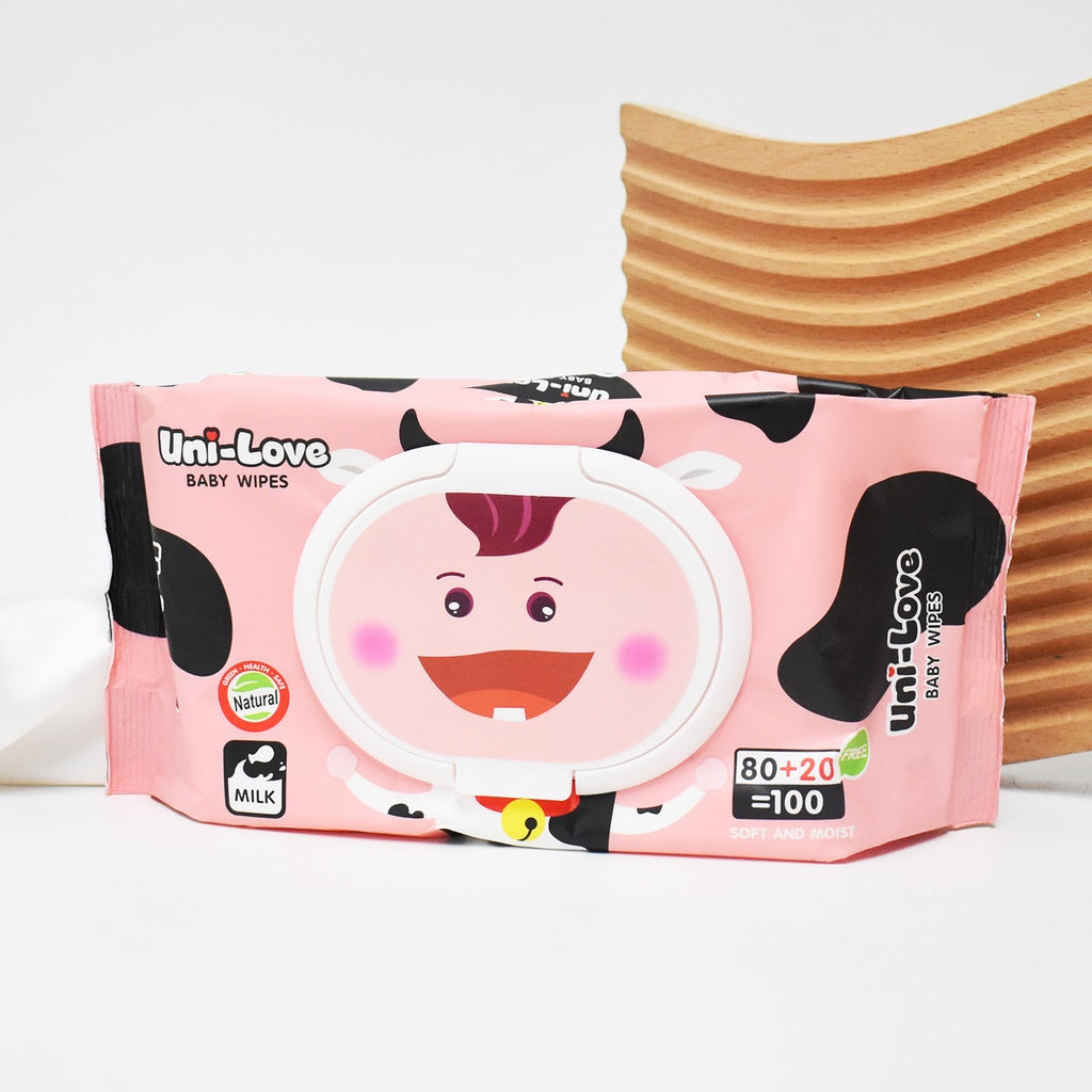 UniLove Milk Scent Baby Wipes 100's Pack of 1