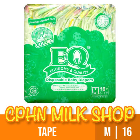 EQ Colors Tape Baby Diapers Budget Pack Medium 16