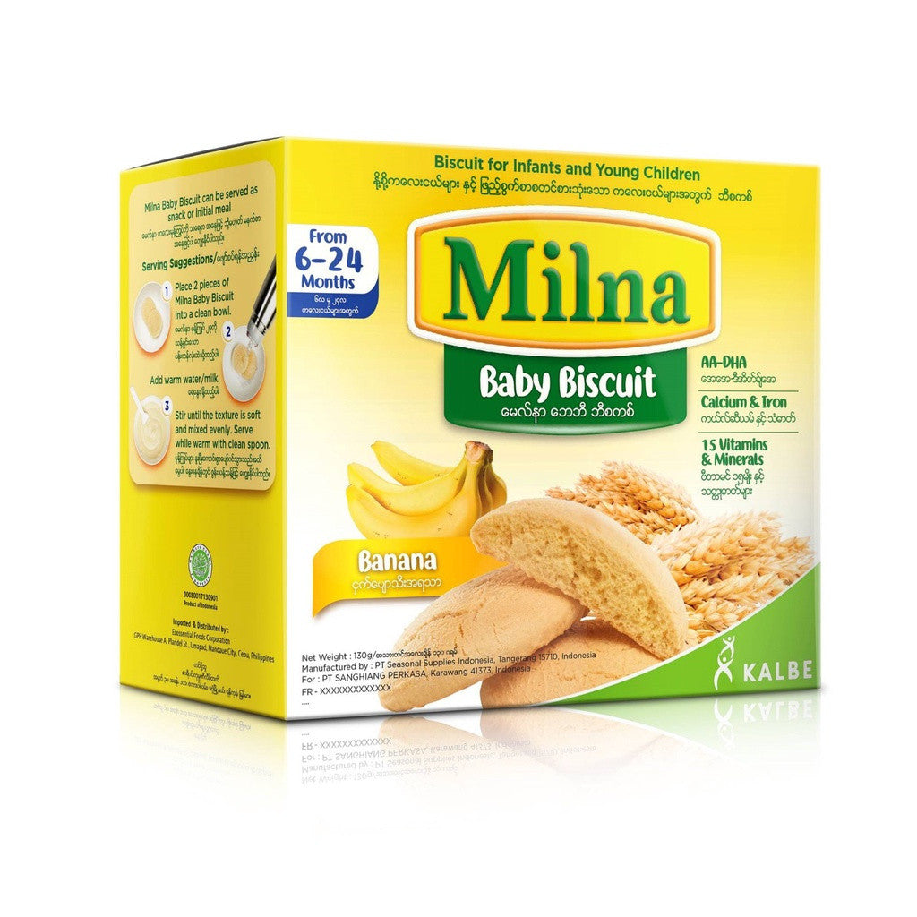 MILNA Baby Biscuit (ORIGINAL, BANANA, MIXED FRUIT)
