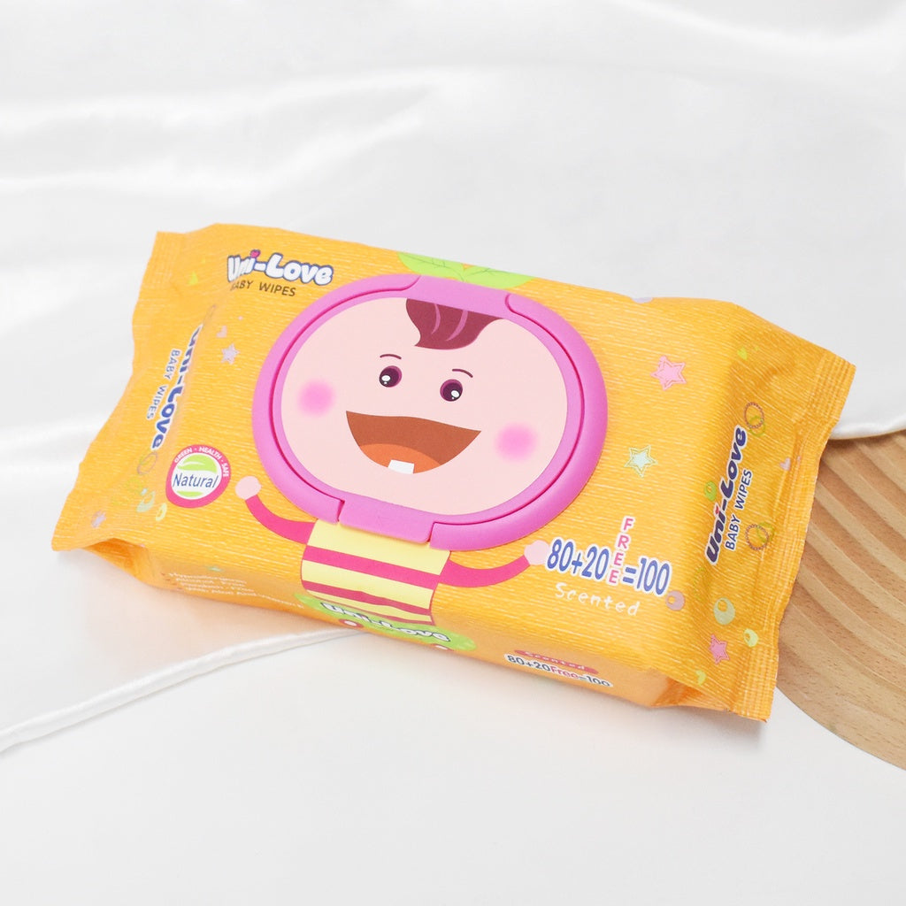 UniLove Powder Scent Baby Wipes 100's