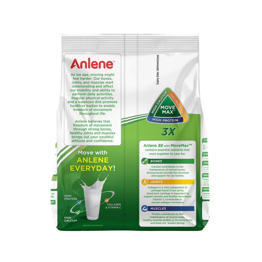 Anlene 3X Plain 990g Milk Powder For Adults