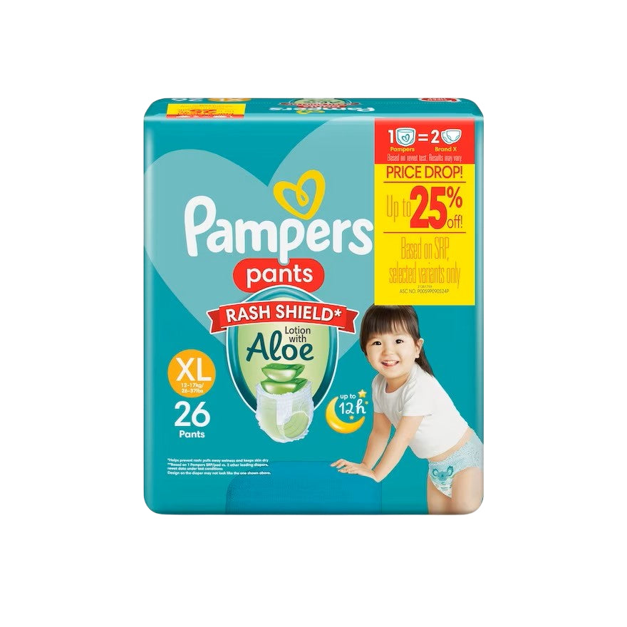 Pampers Baby Dry Pants Diapers with Rash Shield XL 26