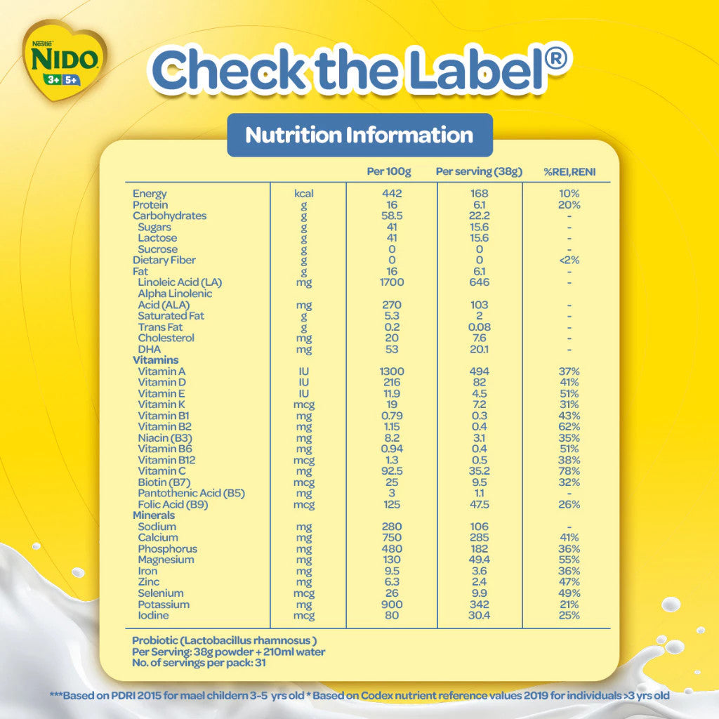 NIDO® 5+ 2kg For Children Above 5 Years Old Powdered Milk Drink