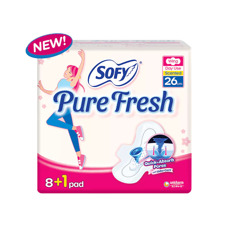 Sofy Sanitary Napkin Pure Fresh with Wings 26cm 9 Pads