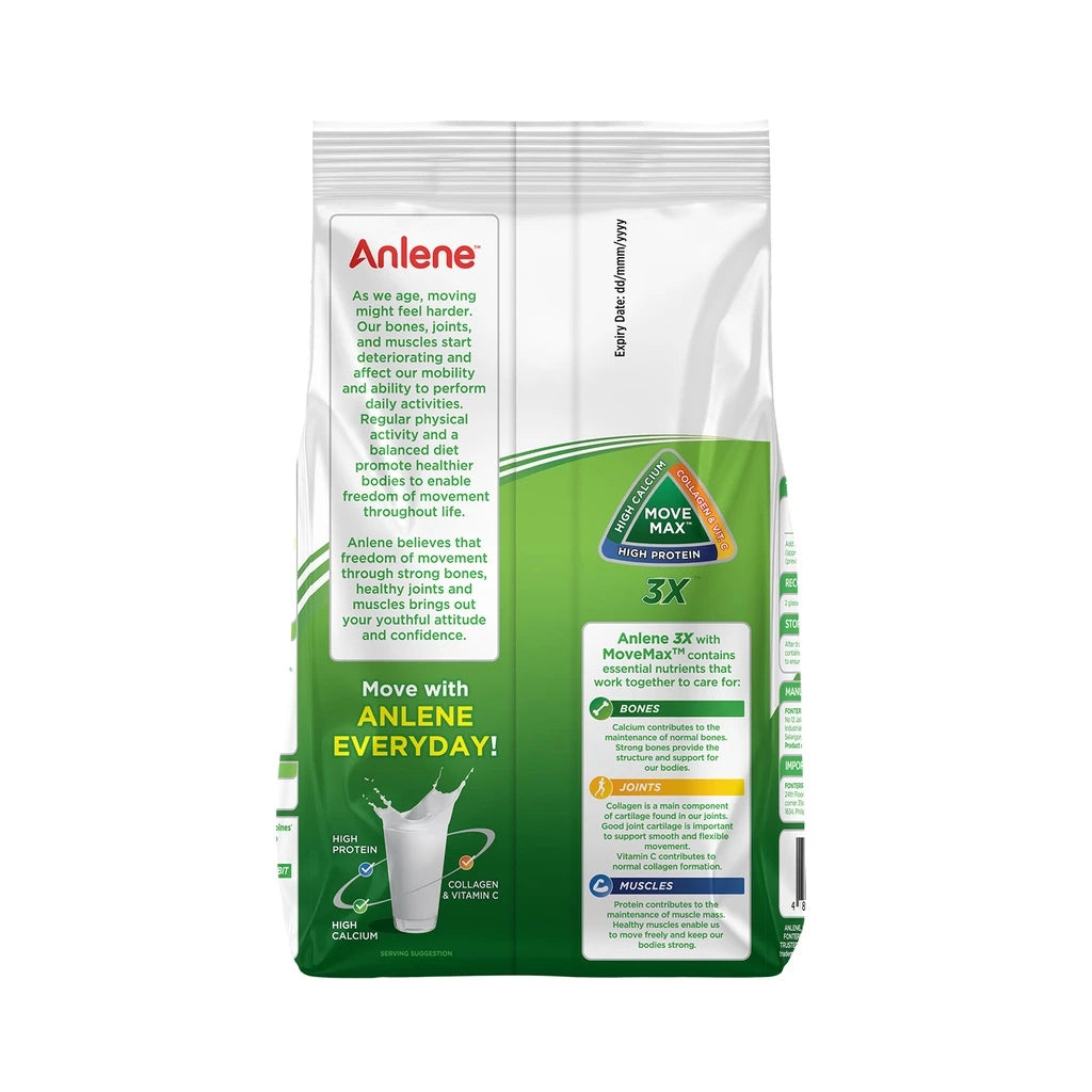Anlene 3X Plain 600g Milk Powder For Adults