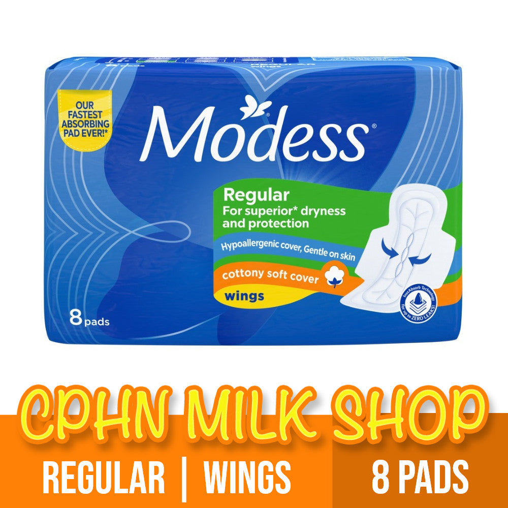 Modess Regular Cottony Soft with Wings Sanitary Napkins 8 Pads
