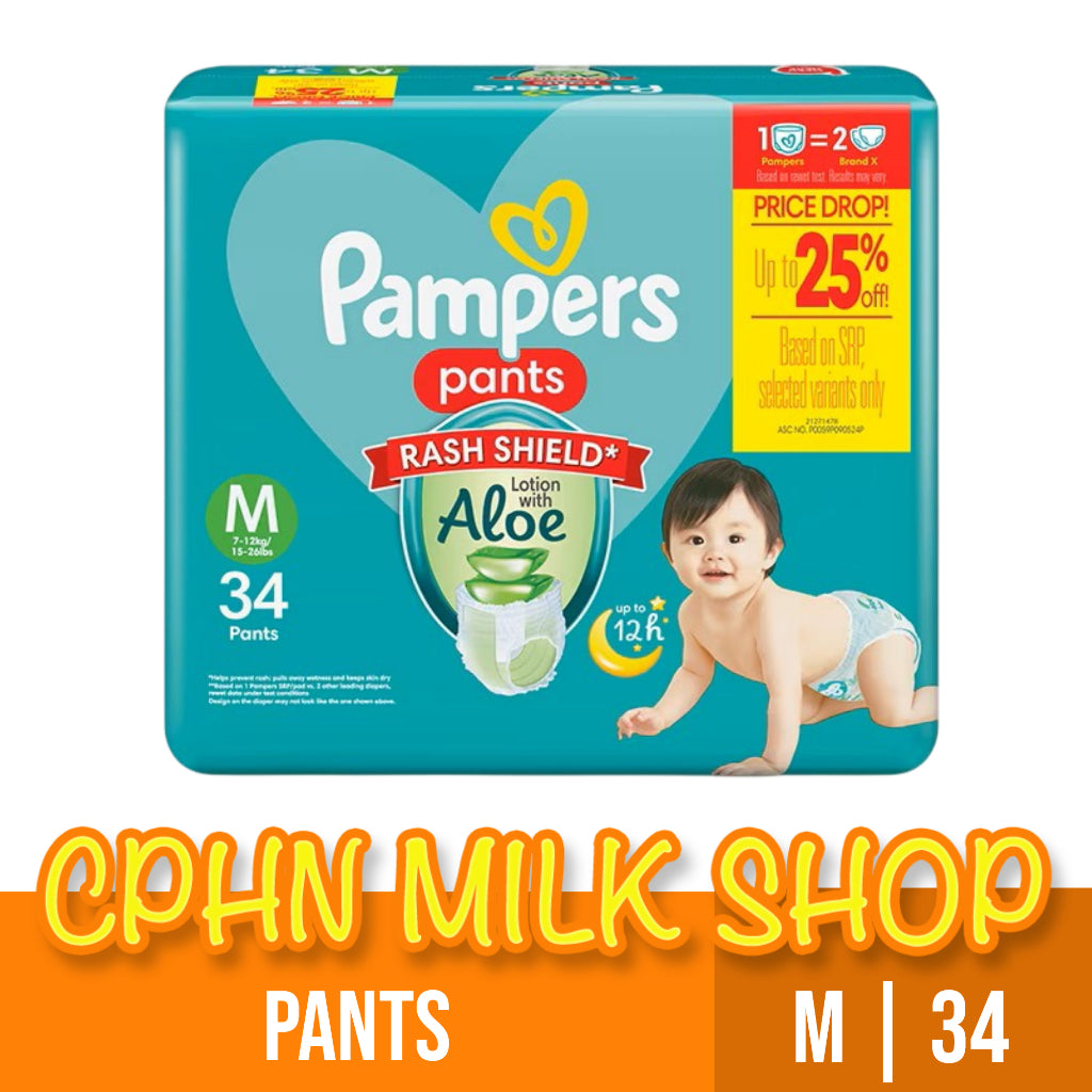 Pampers Baby Dry Pants Diapers with Rash Shield Medium 34