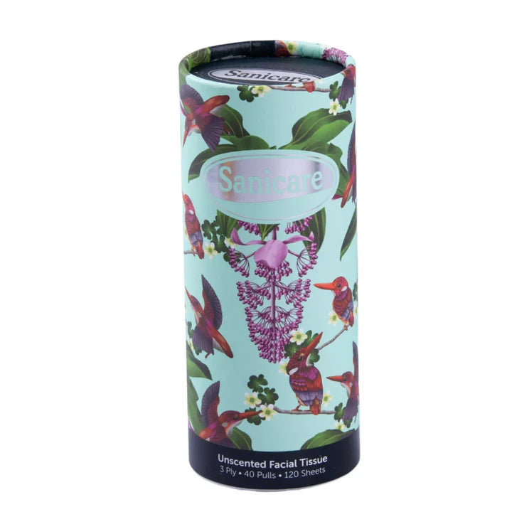 Sanicare Cylinder Box Facial Tissue 40-Pulls 3-Ply