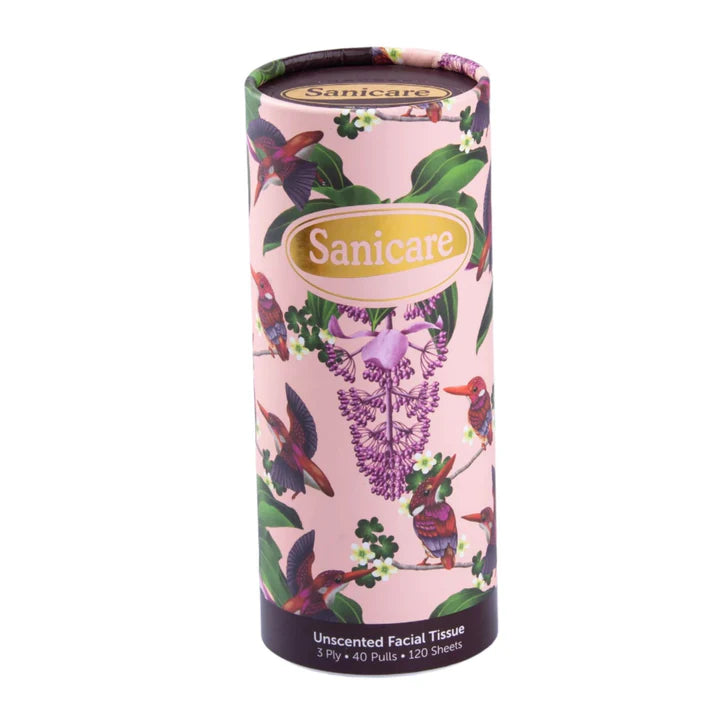 Sanicare Cylinder Box Facial Tissue 40-Pulls 3-Ply