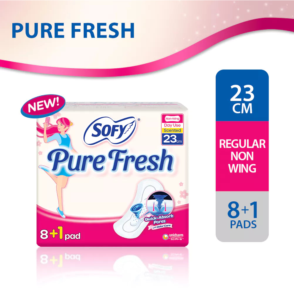 SOFY Sanitary Napkin Pure Fresh No Wings 23cm - 9 Pads