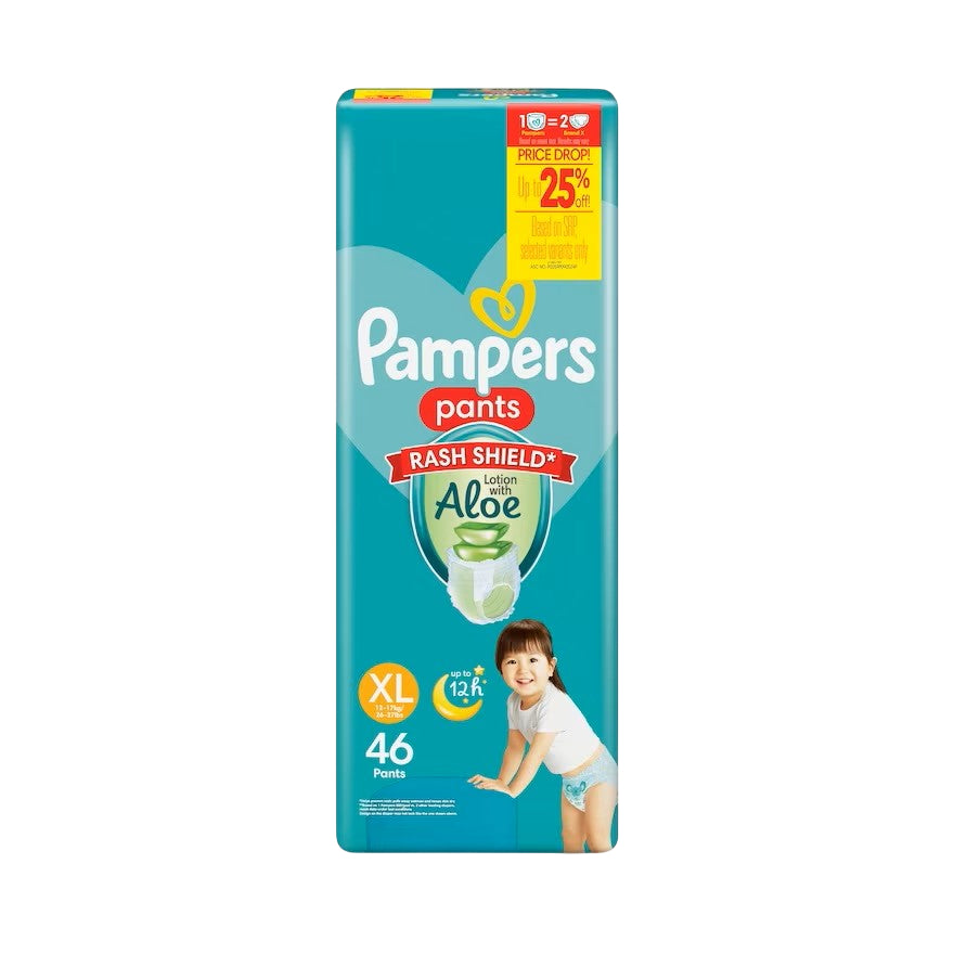 Pampers Baby Dry Pants Diapers with Rash Shield XL 46