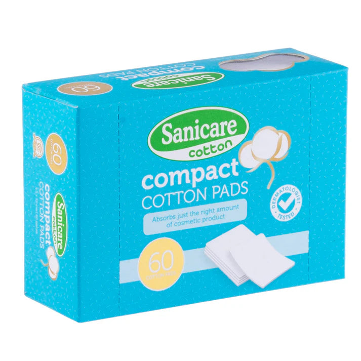 Sanicare Compact Cotton Pads 60 Cotton Pads