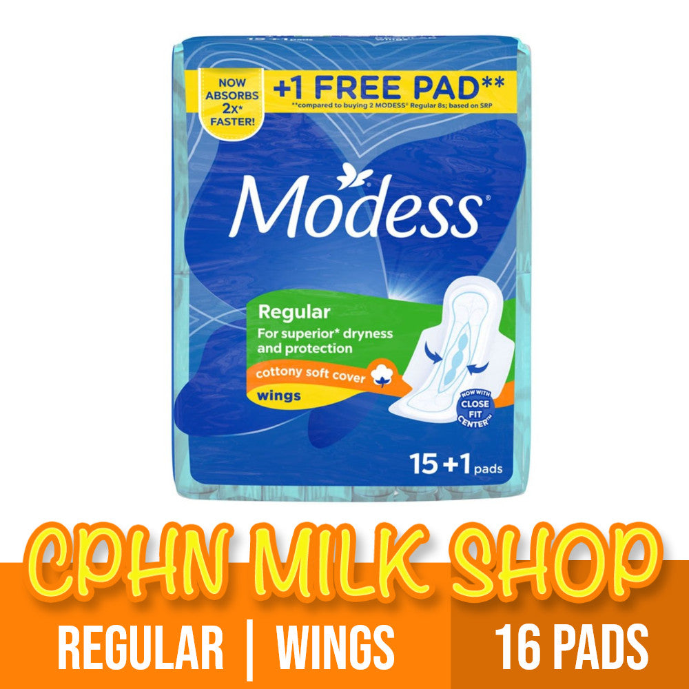 Modess Regular Cottony Soft with Wings Sanitary Napkins 16 Pads