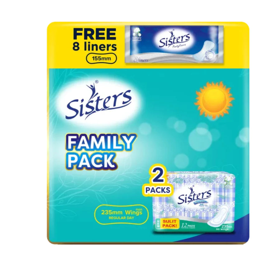 Sisters Family Pack Promo Free Pantyliner 24 Pads