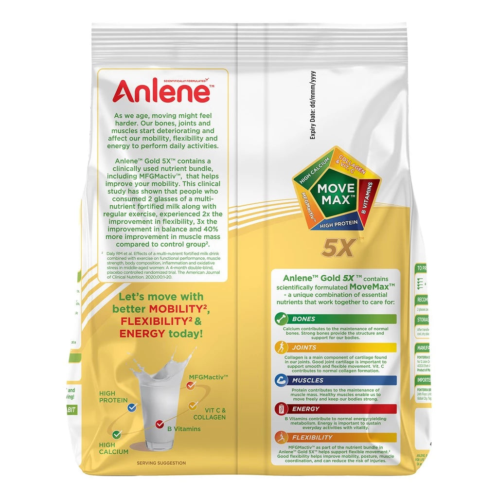 Anlene Gold 5X Plain 990g Milk Powder For Adults