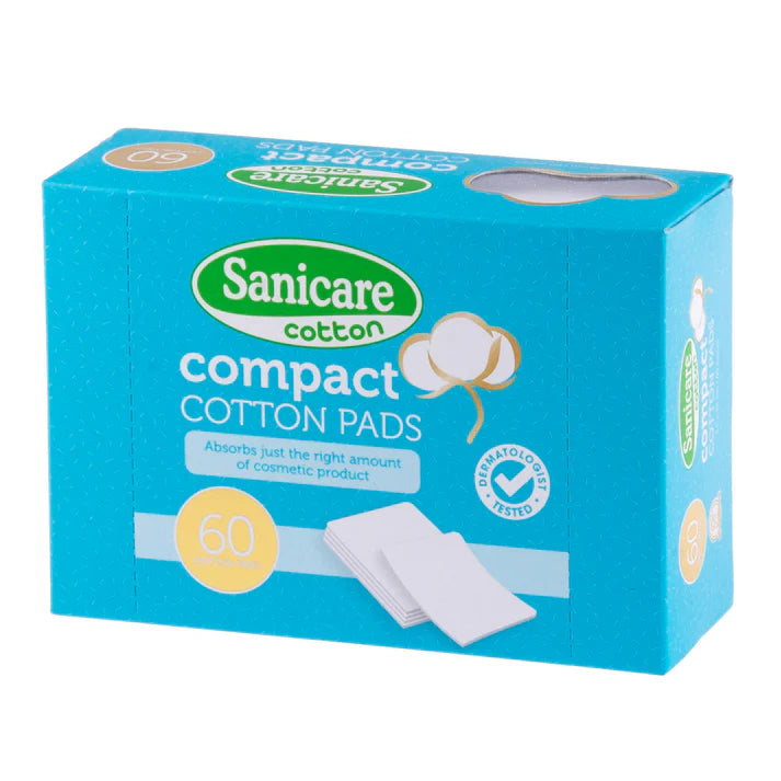 Sanicare Compact Cotton Pads 60 Cotton Pads